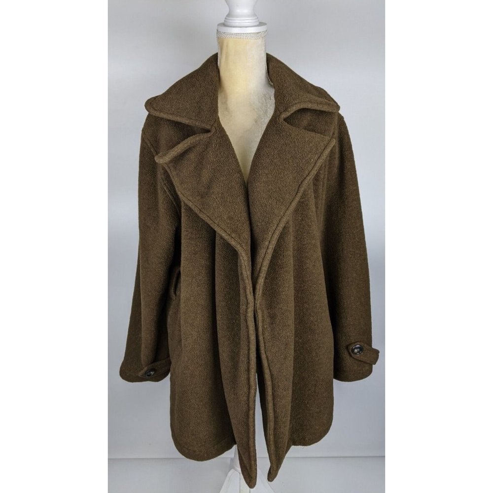 Fjall Mens Brown Overcoat Size Medium Heavy Jacket
